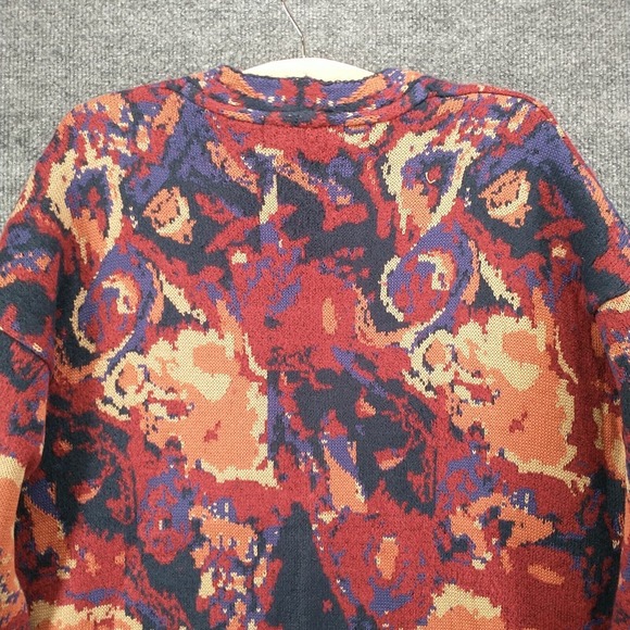 Adyson Parker Women's Open Front Cardigan Knit Sweater Multicolor L Abstract - Picture 6 of 12